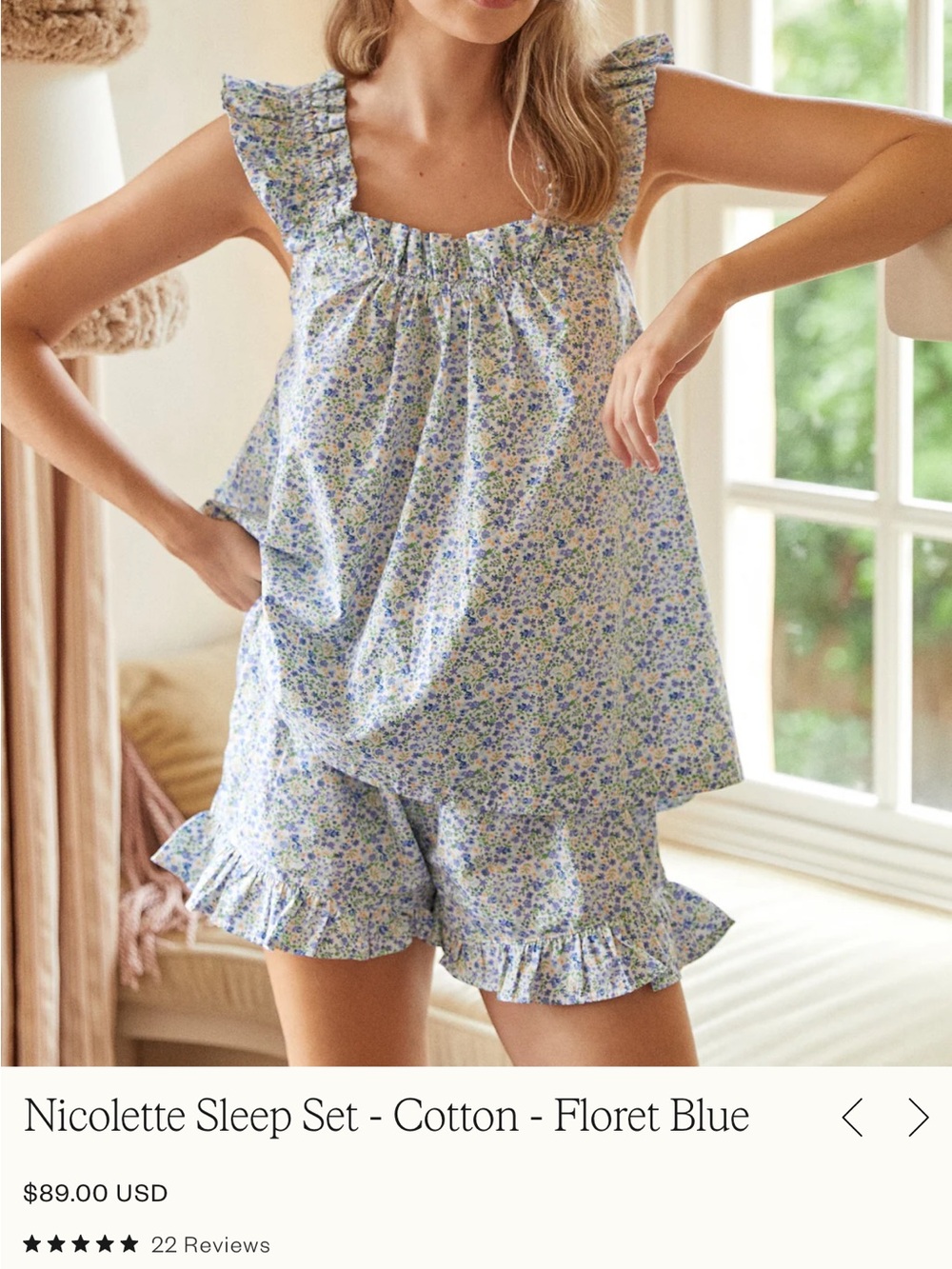 Piyama Nicolette Pajama Short Set - Picture 3 of 12